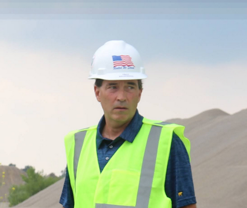 Troy at construction site